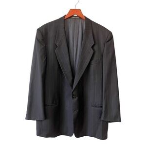 Giorgio Armani for Boyd’s Mens Pinstripe Sport Coat in Navy Sz Approx 44R